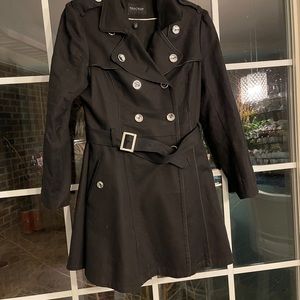 White House black market black trench coat